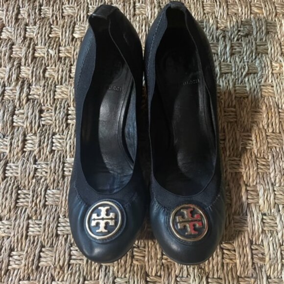 Tory Burch Caroline 2 wedge ballet on black nappa - Picture 3 of 8